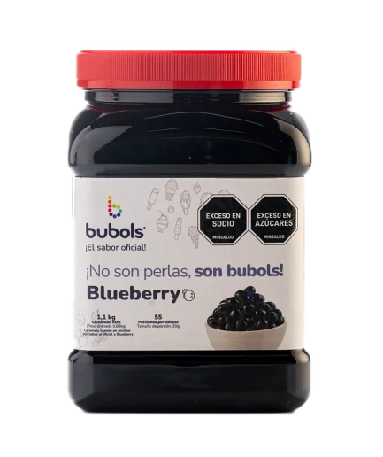 Perlas explosivas bubols con sabor a  Blueberry