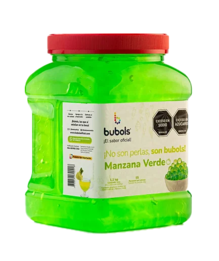 Perlas explosivas bubols con sabor a  Manzana verde