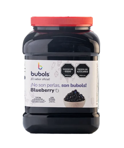 Perlas explosivas bubols con sabor a  Blueberry