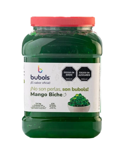 Perlas explosivas bubols con sabor a  Mango biche