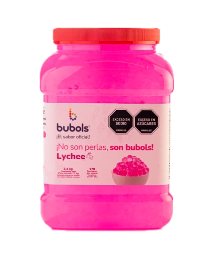 Perlas explosivas bubols con sabor a  Lyche