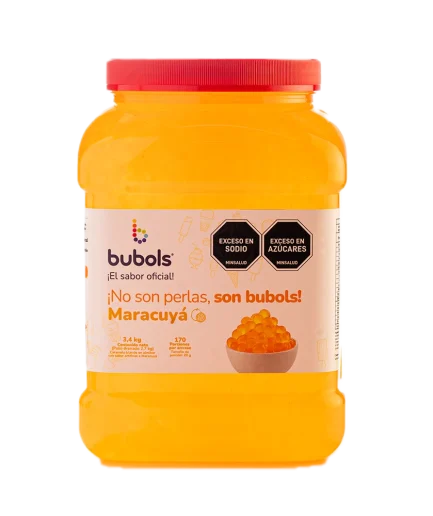 Perlas explosivas bubols con sabor a  Maracuyá